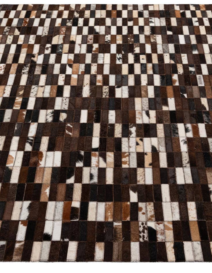 Detail image of 4' 11 x 8' 1 Cowhide - Patchwork Rug