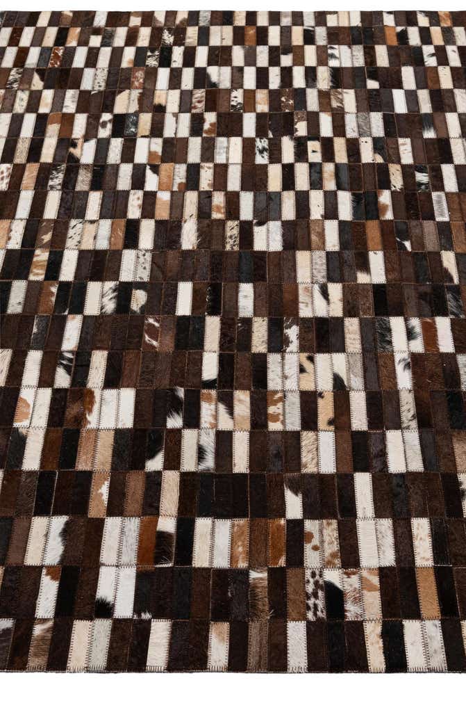 4' 11 x 8' 1 Cowhide - Patchwork Rug