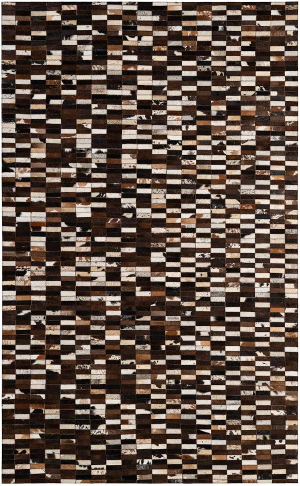 Detail image of 4' 11 x 8' 1 Cowhide - Patchwork Rug