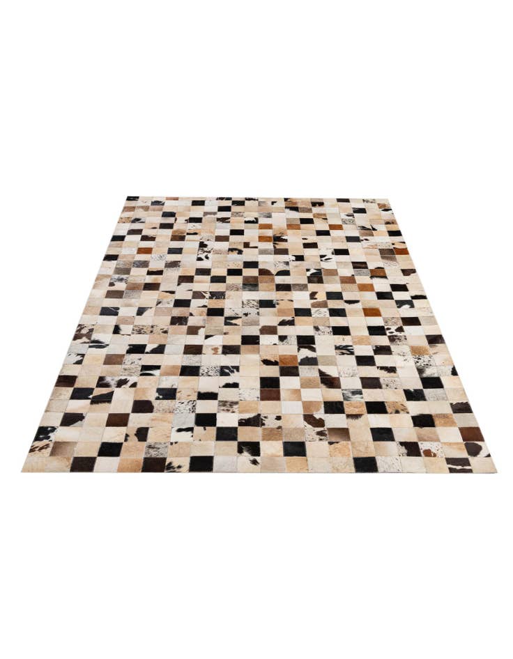 Detail image of 5' 2 x 7' 11 Cowhide - Patchwork Rug