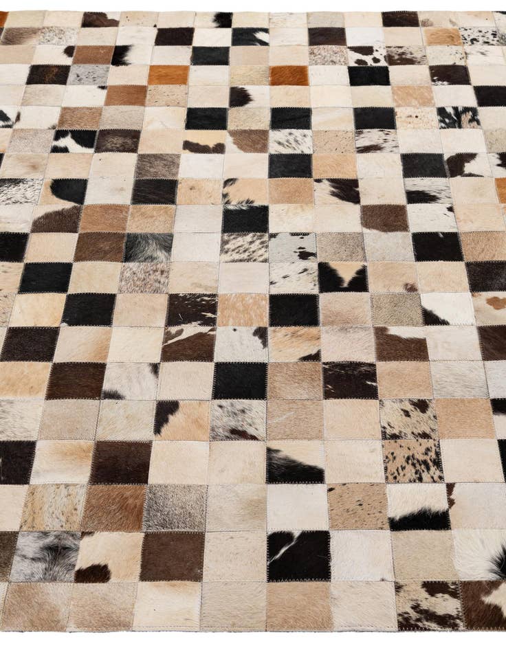 Detail image of 5' 2 x 7' 11 Cowhide - Patchwork Rug