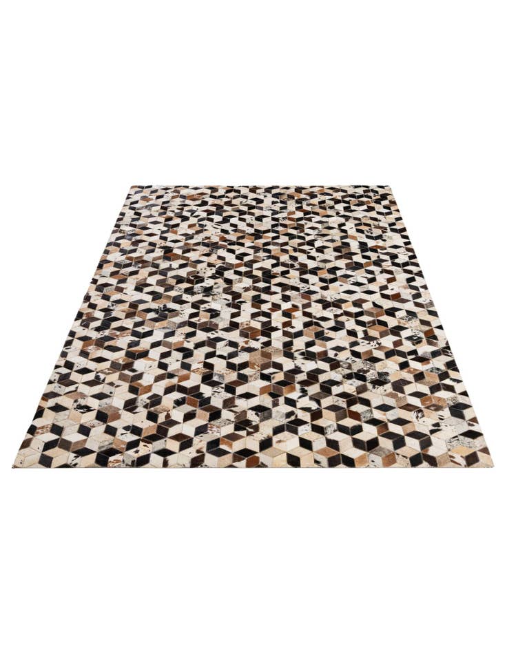 Detail image of 5' 2 x 7' 10 Cowhide - Patchwork Rug