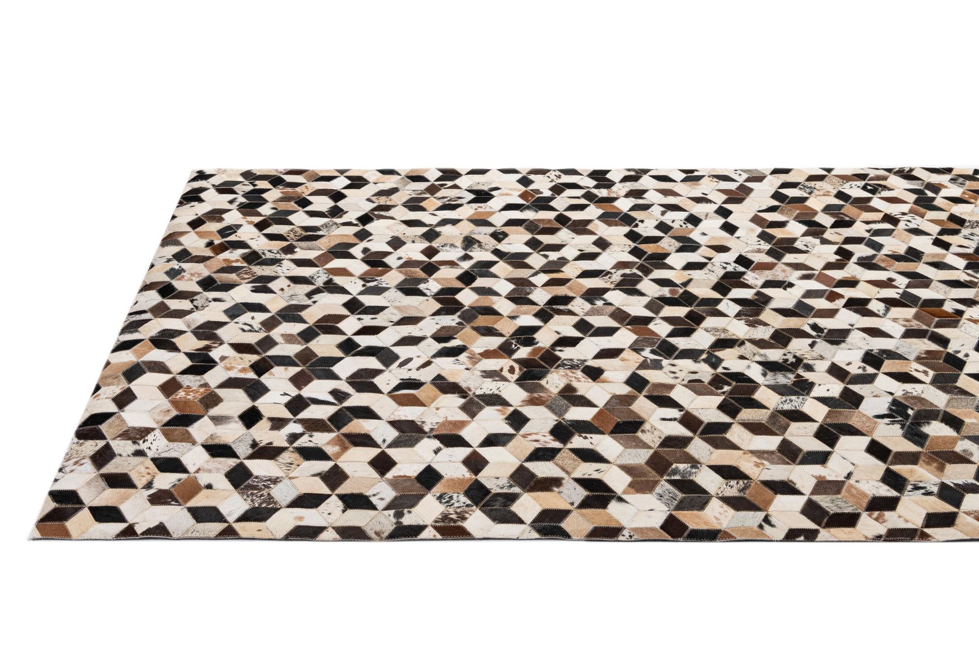 5' 2 x 7' 10 Cowhide - Patchwork Rug