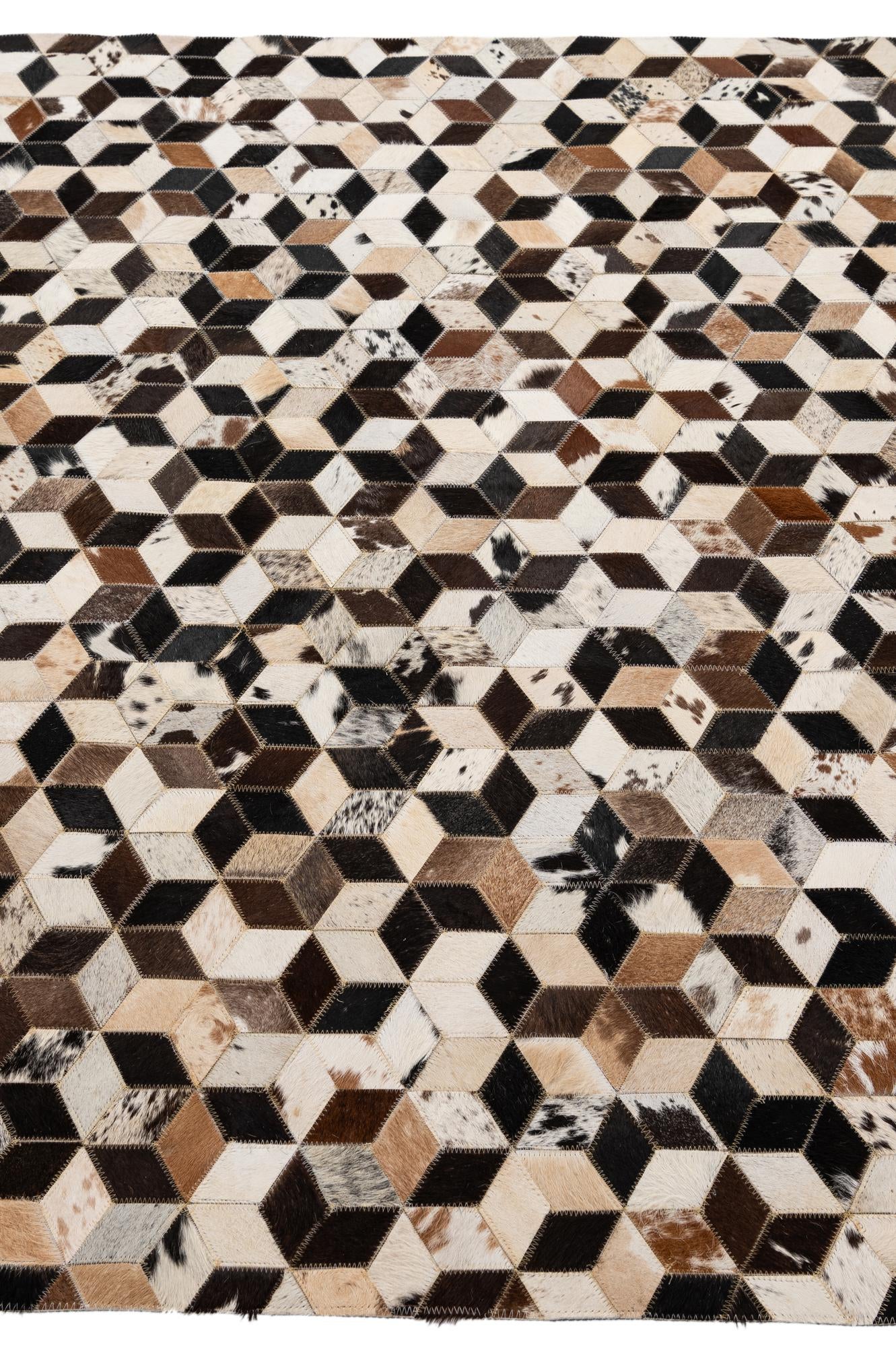 5' 2 x 7' 10 Cowhide - Patchwork Rug