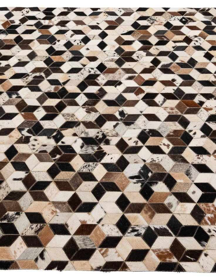 Detail image of 5' 2 x 7' 10 Cowhide - Patchwork Rug