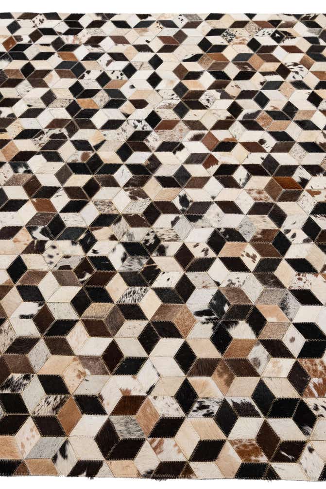 5' 2 x 7' 10 Cowhide - Patchwork Rug