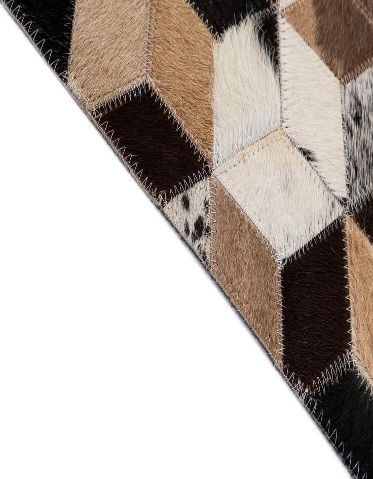 Detail image of 5' 2 x 7' 10 Cowhide - Patchwork Rug