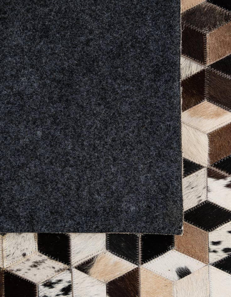 Detail image of 5' 2 x 7' 10 Cowhide - Patchwork Rug