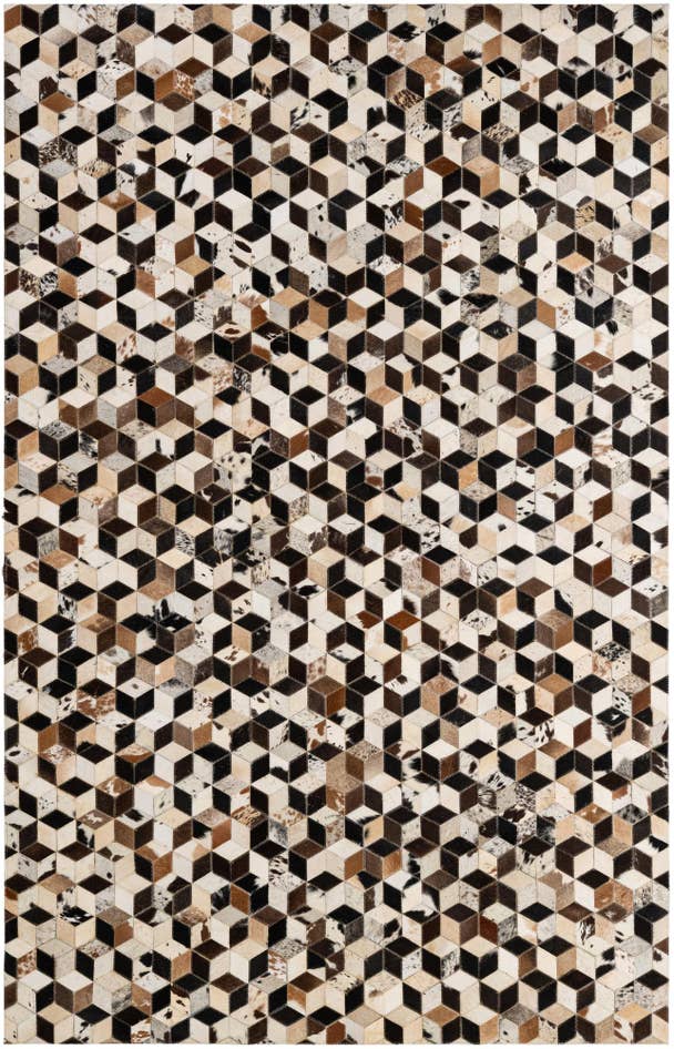 Detail image of 5' 2 x 7' 10 Cowhide - Patchwork Rug
