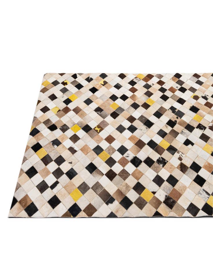 Detail image of 5' 1 x 8' Cowhide - Patchwork Rug