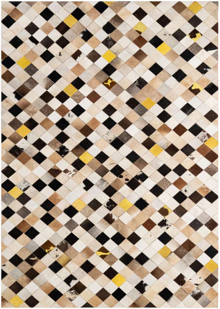 5' 1 x 8' Cowhide - Patchwork Rug