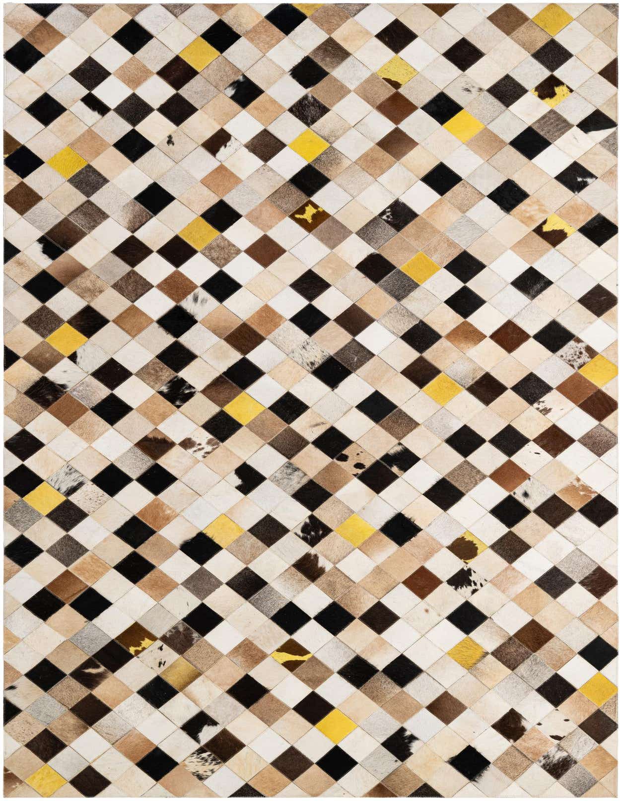 5' 1 x 8' Cowhide - Patchwork Rug