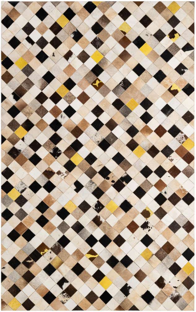 5' 1 x 8' Cowhide - Patchwork Rug