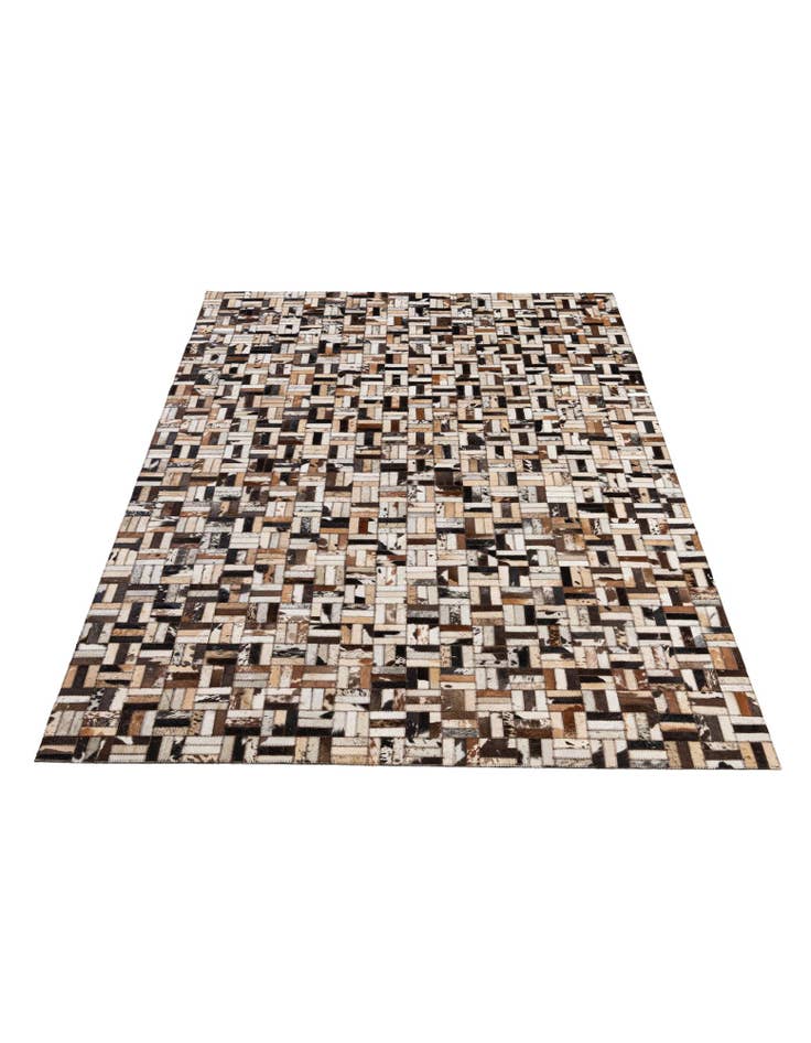Detail image of 4' 11 x 7' 10 Cowhide - Patchwork Rug