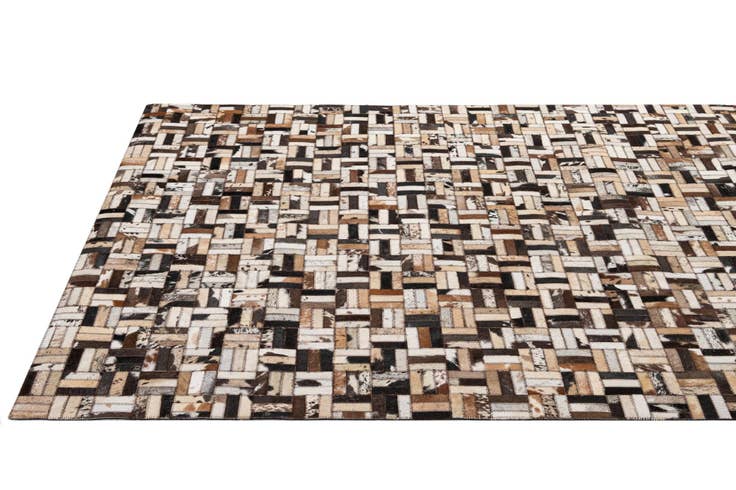 Detail image of 4' 11 x 7' 10 Cowhide - Patchwork Rug