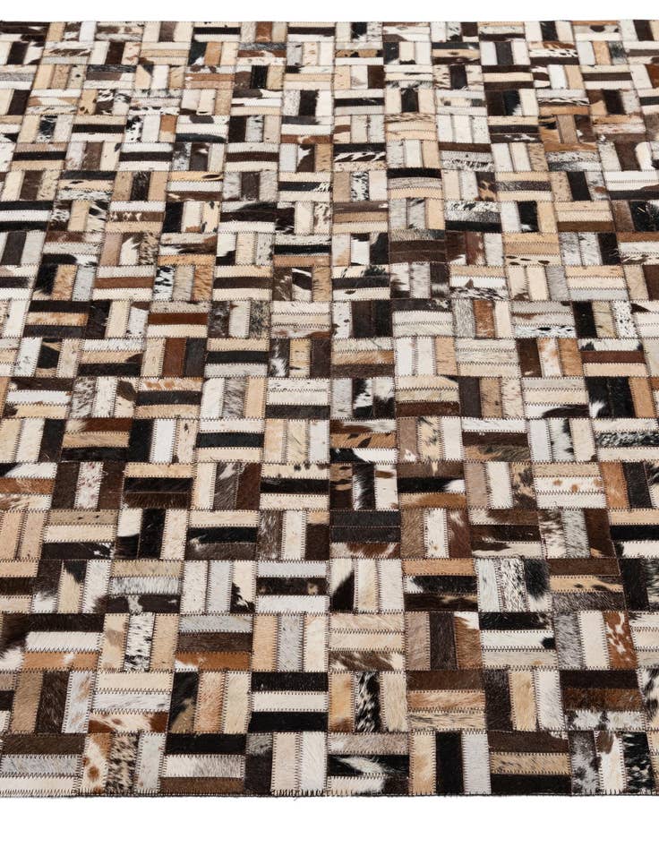 Detail image of 4' 11 x 7' 10 Cowhide - Patchwork Rug