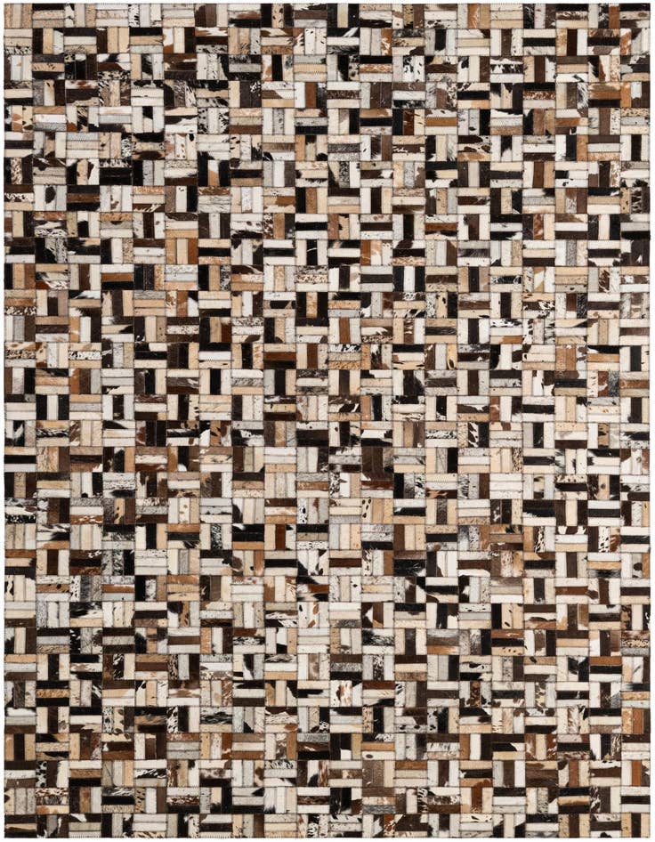 Detail image of 4' 11 x 7' 10 Cowhide - Patchwork Rug