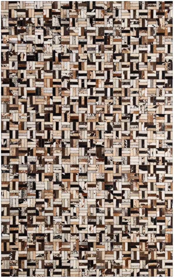 Detail image of 4' 11 x 7' 10 Cowhide - Patchwork Rug