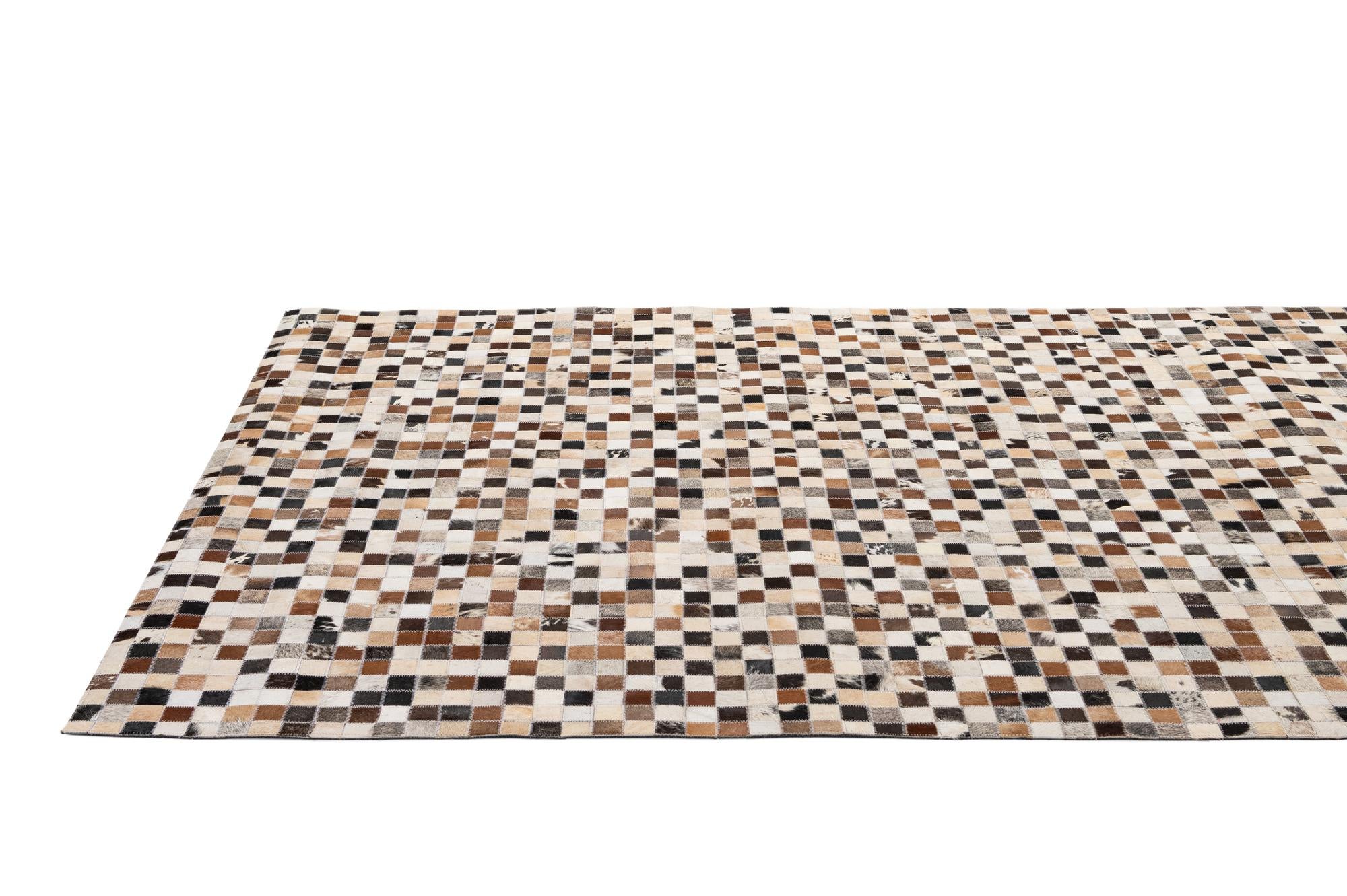 5' 2 x 7' 10 Cowhide - Patchwork Rug