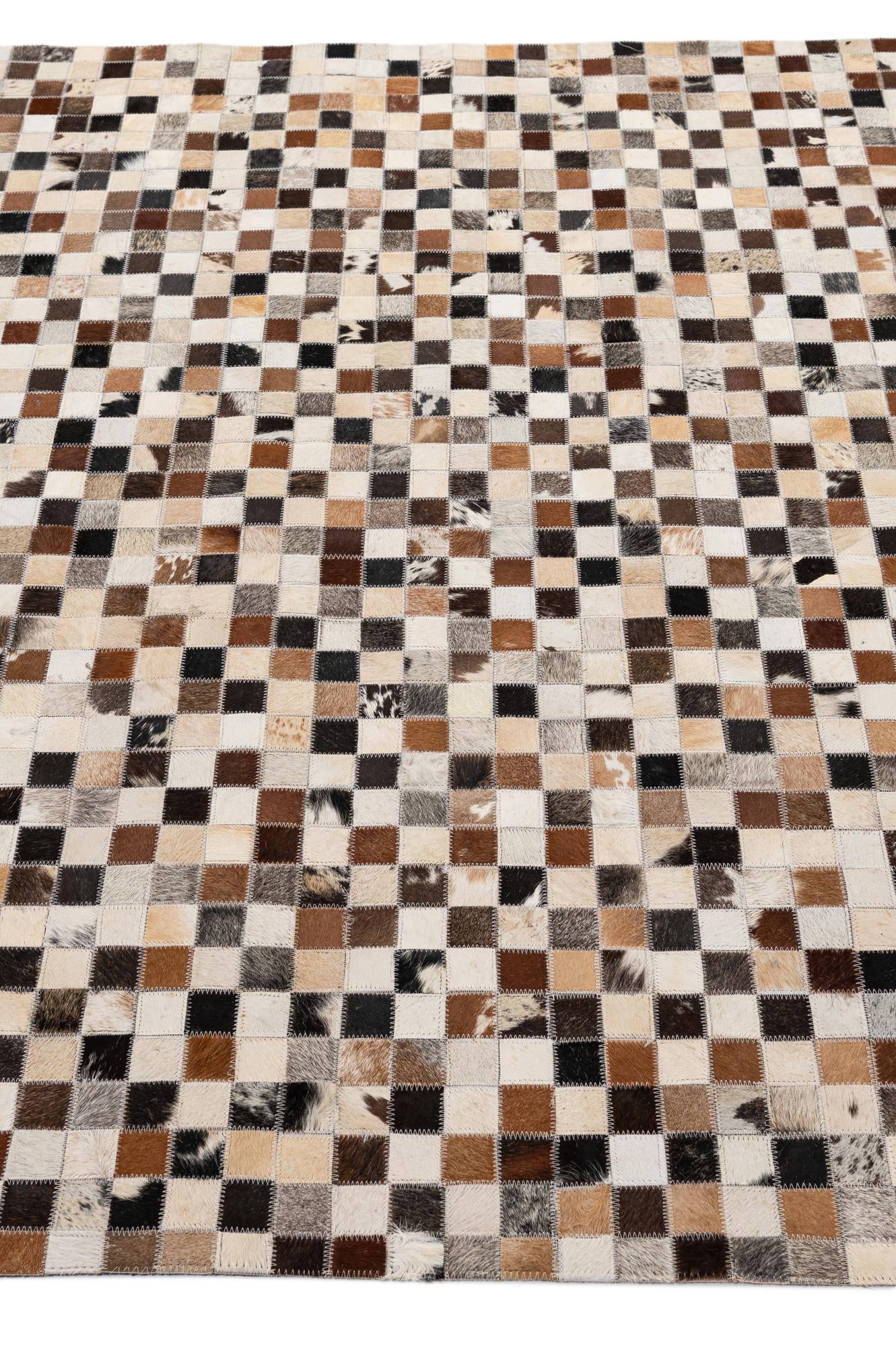 5' 2 x 7' 10 Cowhide - Patchwork Rug