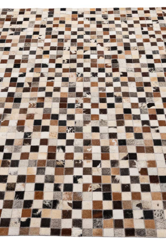 Detail image of 5' 2 x 7' 10 Cowhide - Patchwork Rug
