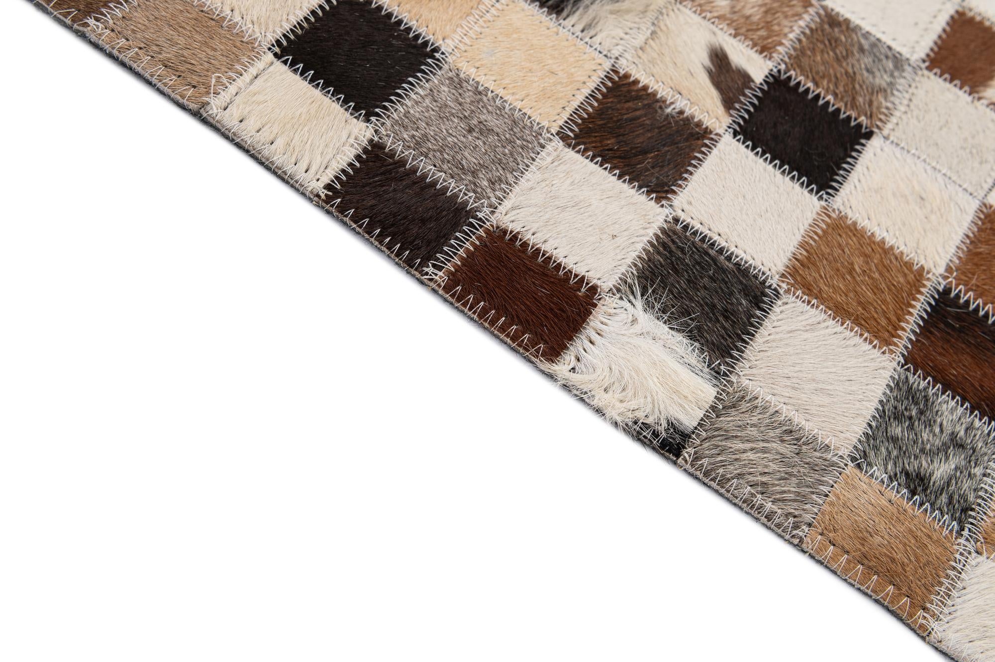 5' 2 x 7' 10 Cowhide - Patchwork Rug