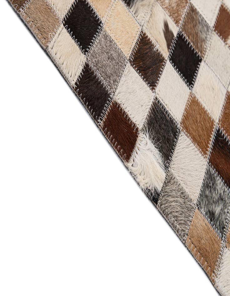 Detail image of 5' 2 x 7' 10 Cowhide - Patchwork Rug