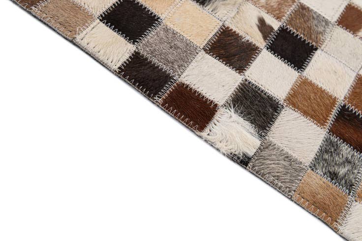 Detail image of 5' 2 x 7' 10 Cowhide - Patchwork Rug