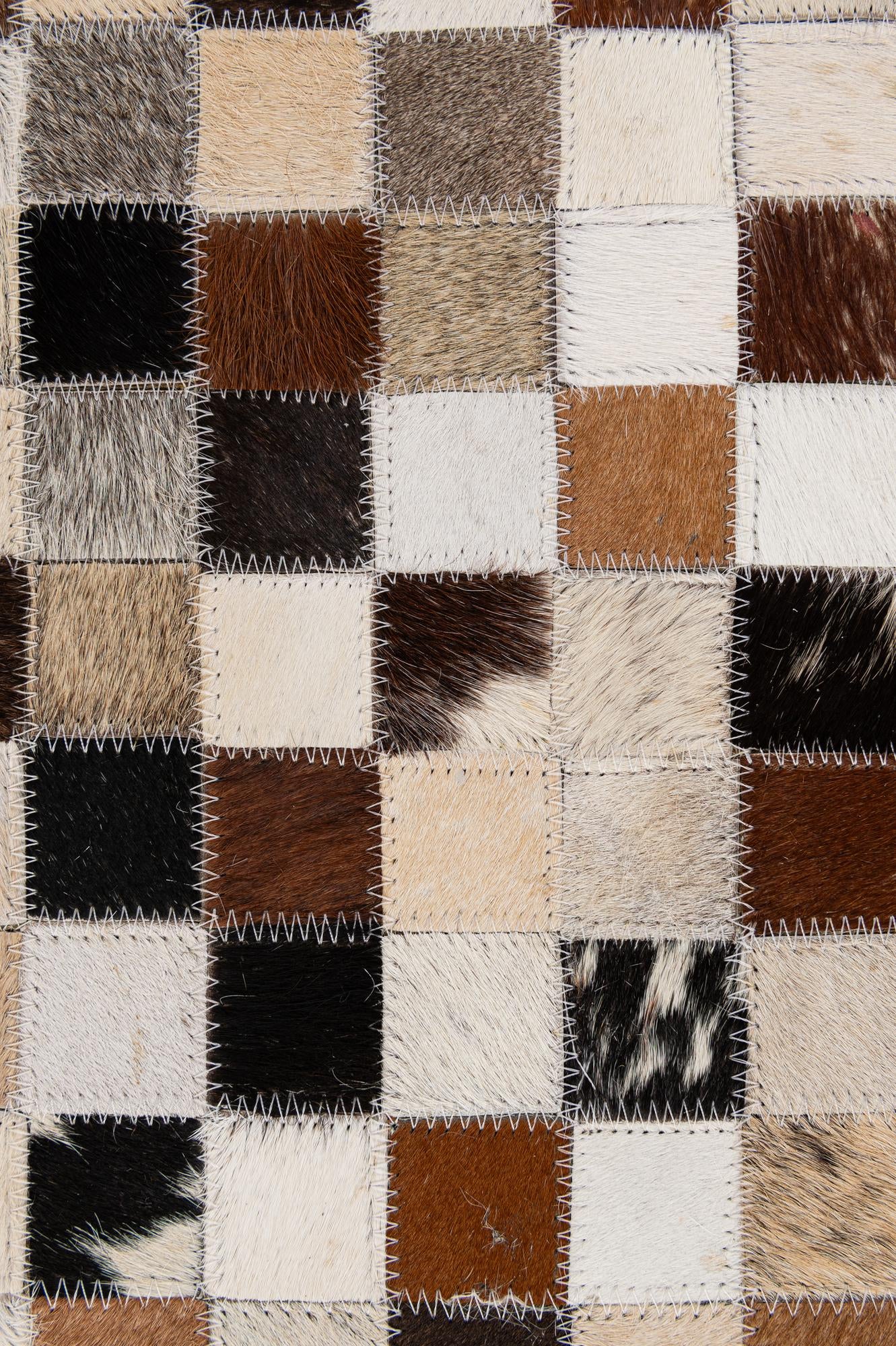 5' 2 x 7' 10 Cowhide - Patchwork Rug