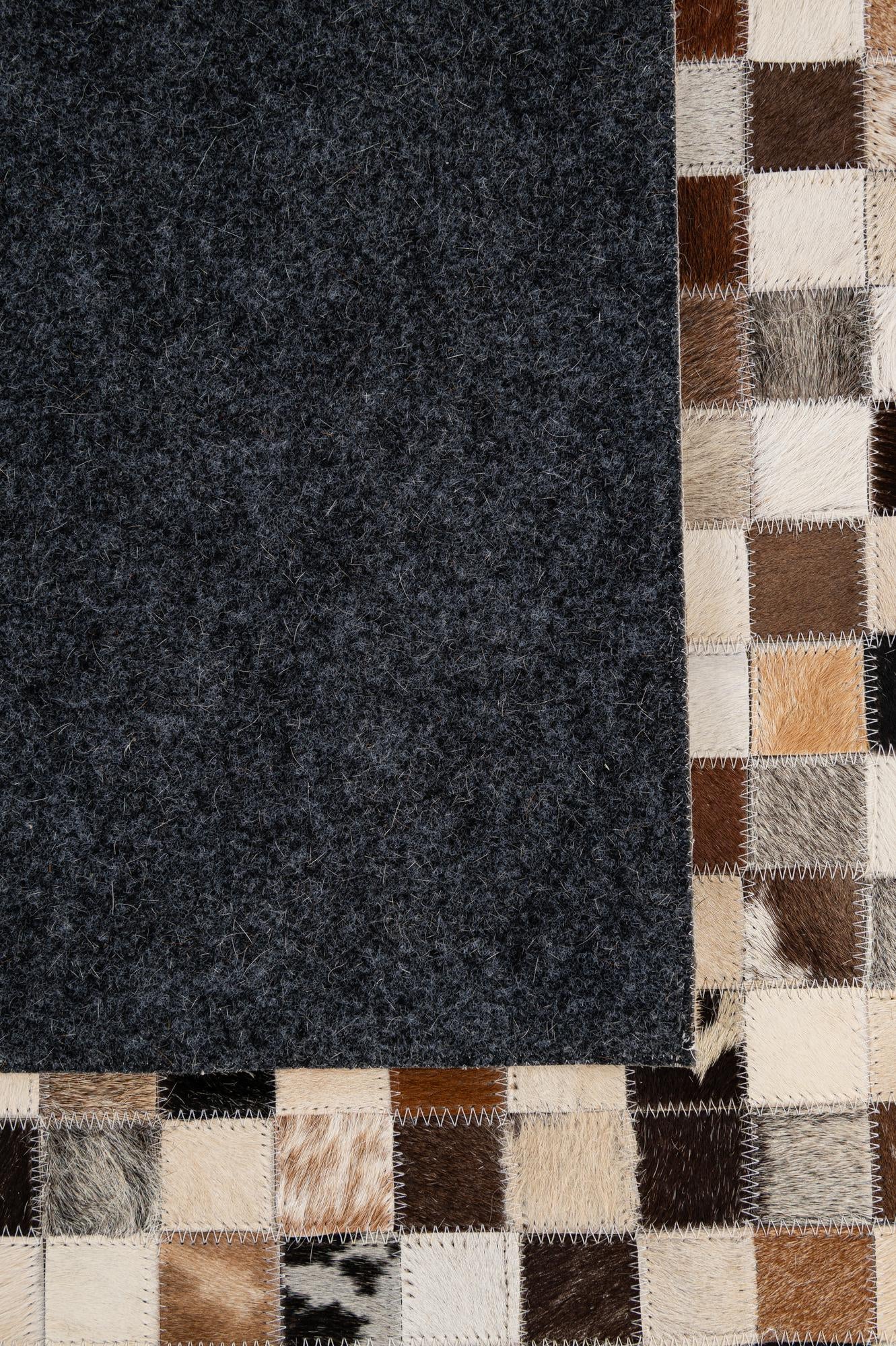 5' 2 x 7' 10 Cowhide - Patchwork Rug