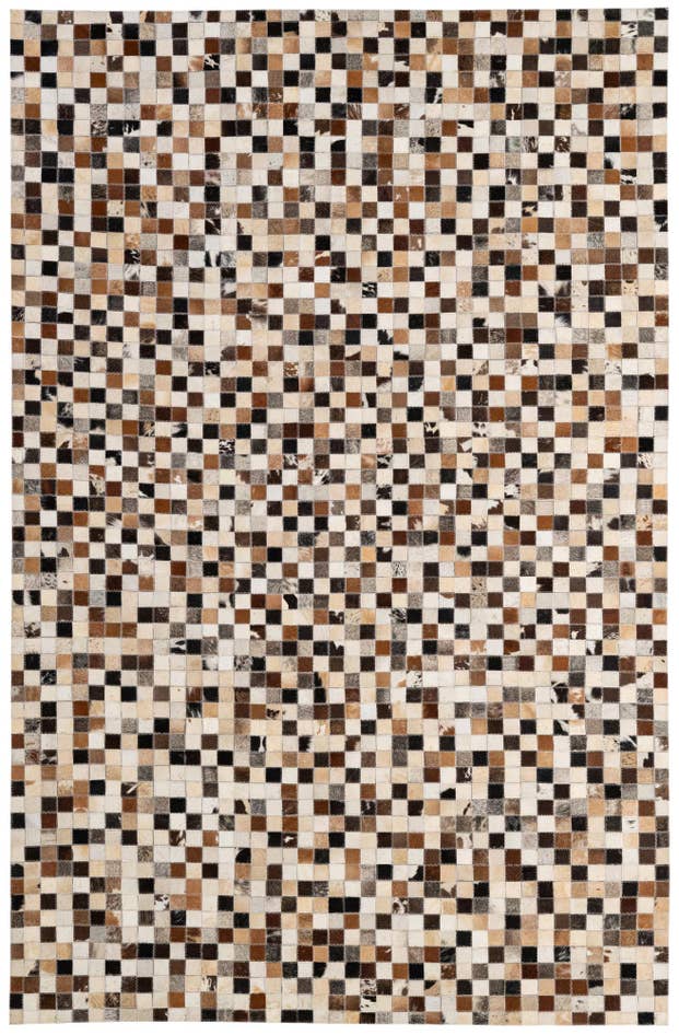 Detail image of 5' 2 x 7' 10 Cowhide - Patchwork Rug