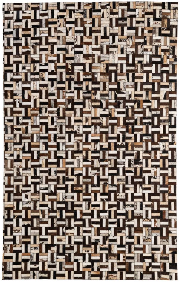 Detail image of 5' 2 x 7' 11 Cowhide - Patchwork Rug