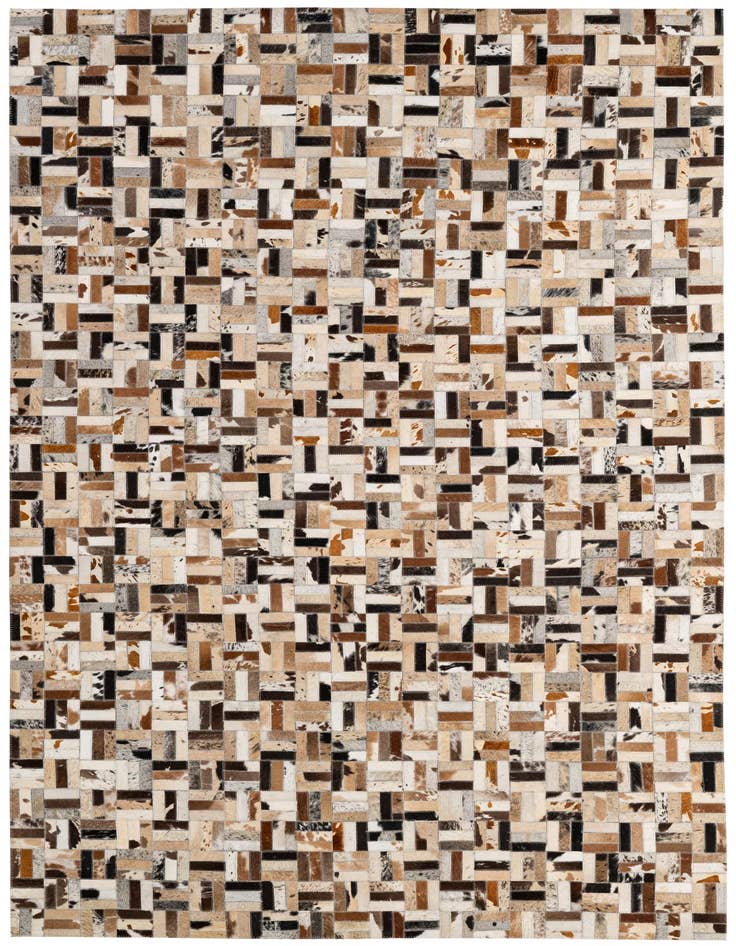Detail image of 5' x 7' 11 Cowhide - Patchwork Rug