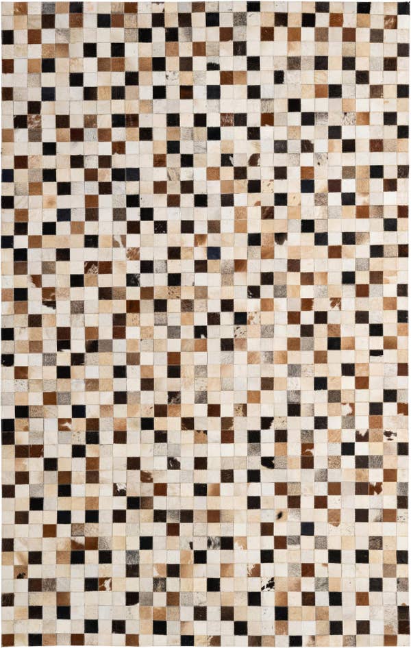 Detail image of 5' 1 x 7' 11 Cowhide - Patchwork Rug