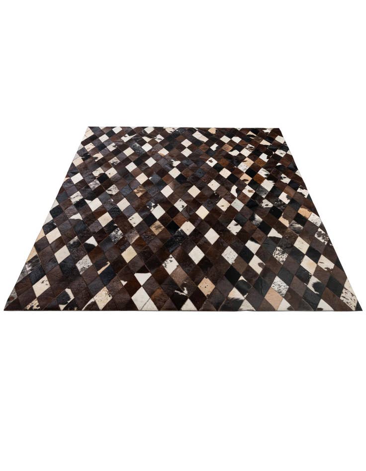 Detail image of 5' 9 x 8' Cowhide - Patchwork Rug