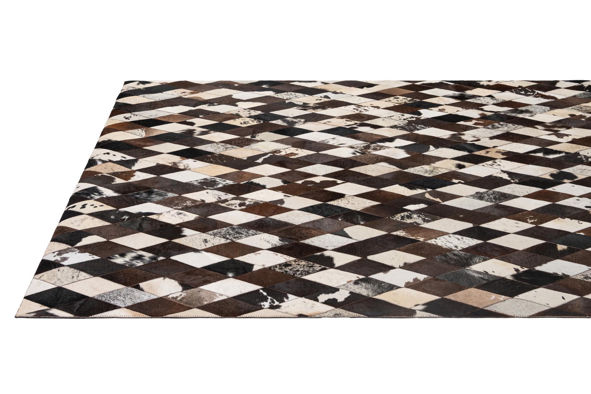 5' 9 x 8' 1 Cowhide - Patchwork Rug