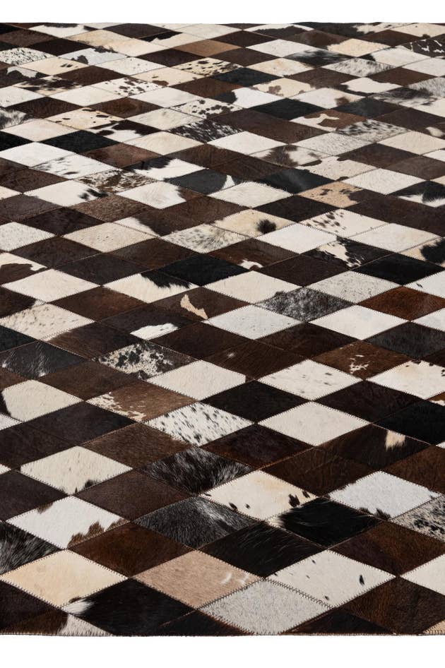 Detail image of 5' 9 x 8' 1 Cowhide - Patchwork Rug