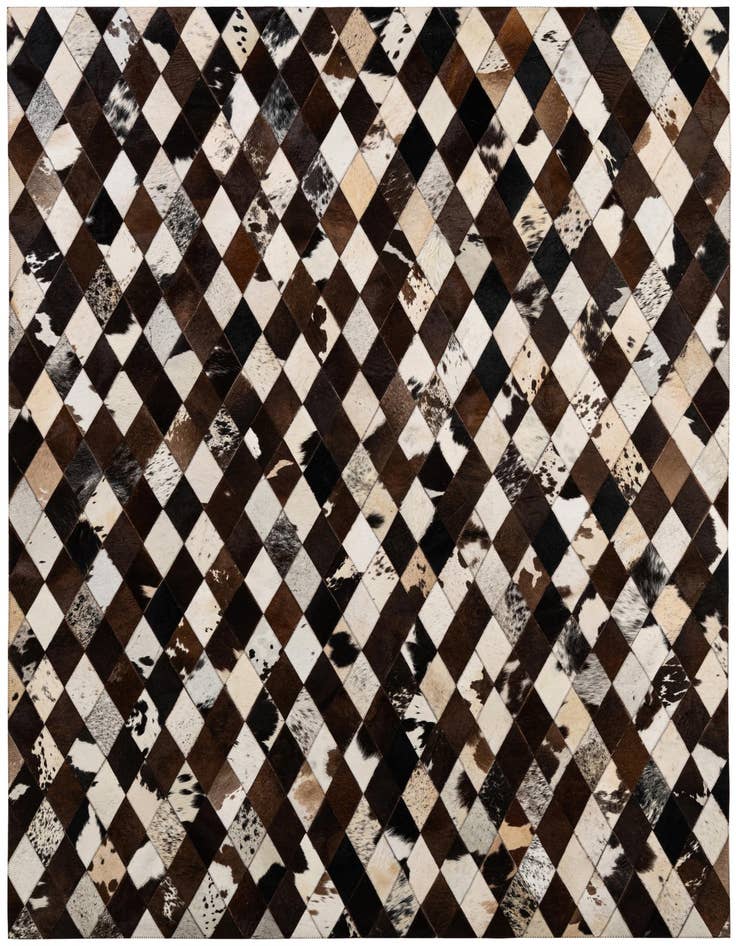 Detail image of 5' 9 x 8' 1 Cowhide - Patchwork Rug