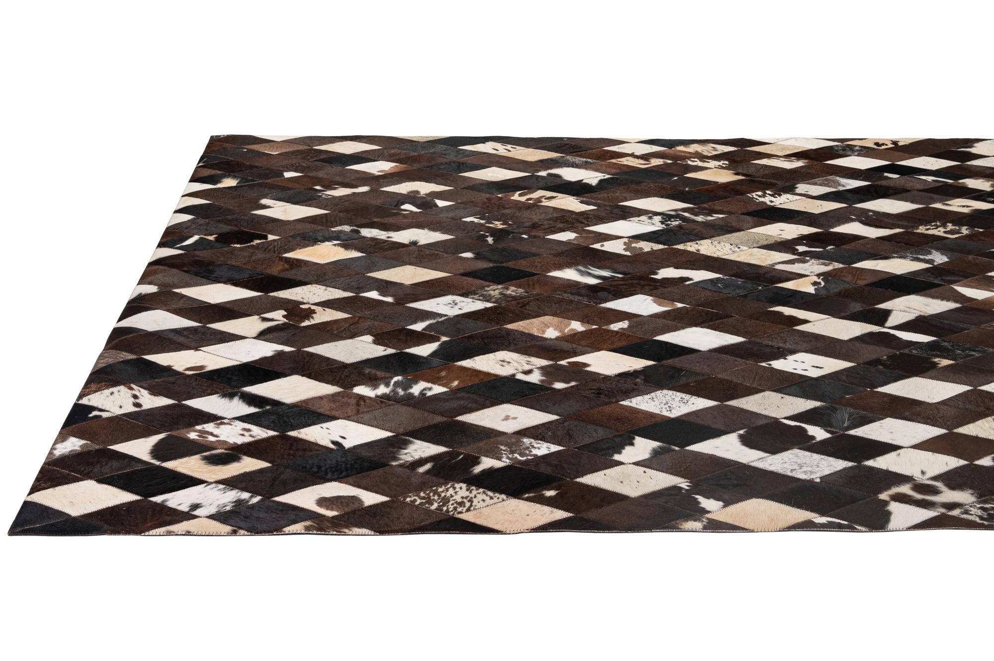 5' 10 x 8' Cowhide - Patchwork Rug