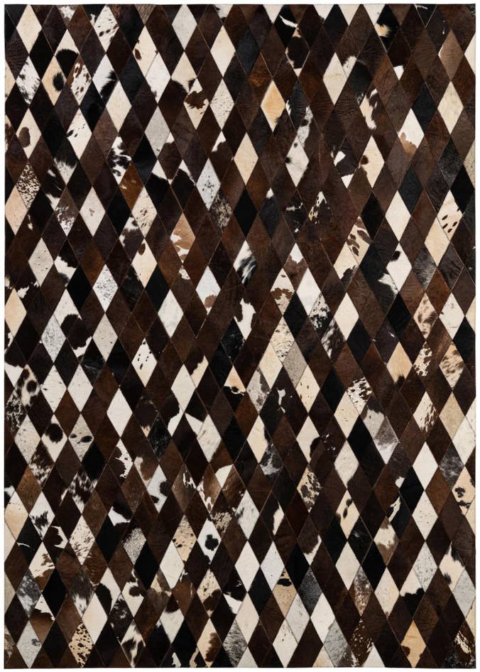 Detail image of 5' 10 x 8' Cowhide - Patchwork Rug