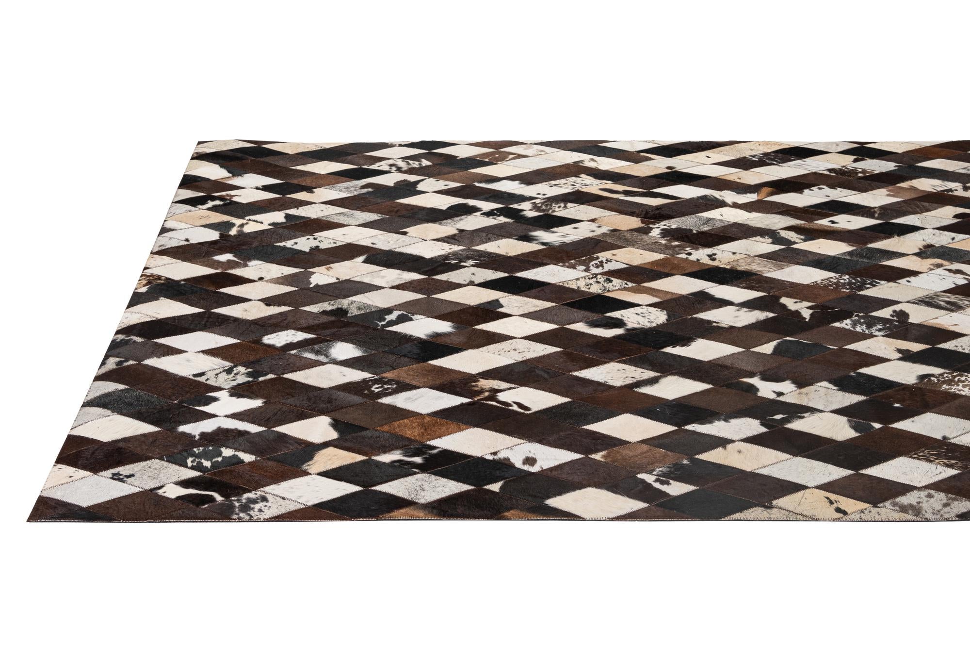 5' 10 x 8' 1 Cowhide - Patchwork Rug