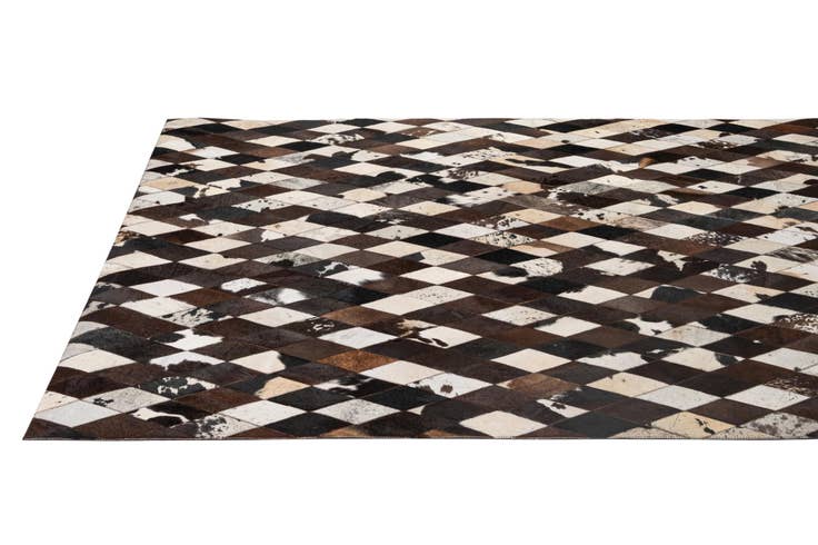 Detail image of 5' 10 x 8' 1 Cowhide - Patchwork Rug