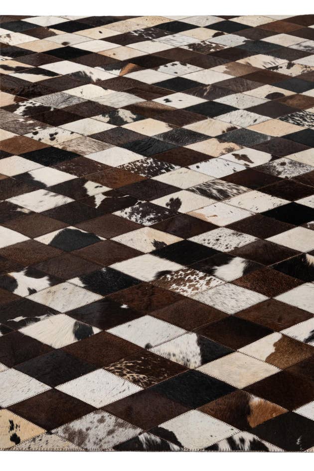 Detail image of 5' 10 x 8' 1 Cowhide - Patchwork Rug
