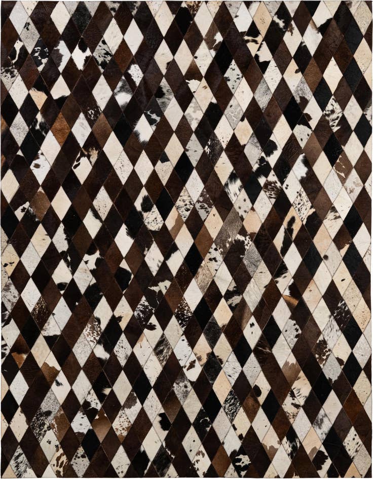 Detail image of 5' 10 x 8' 1 Cowhide - Patchwork Rug