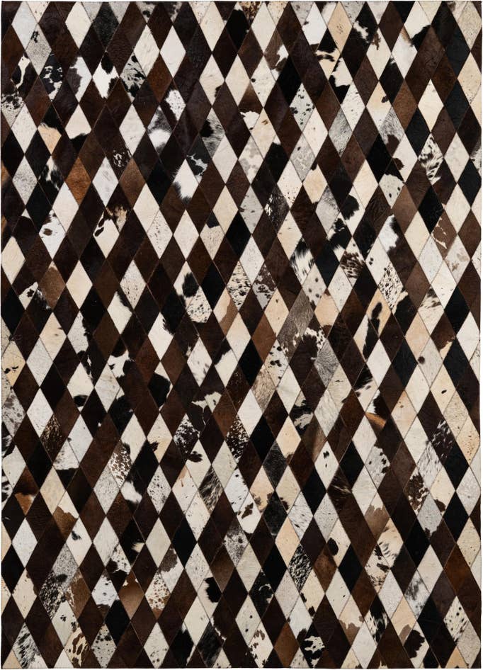 Detail image of 5' 10 x 8' 1 Cowhide - Patchwork Rug