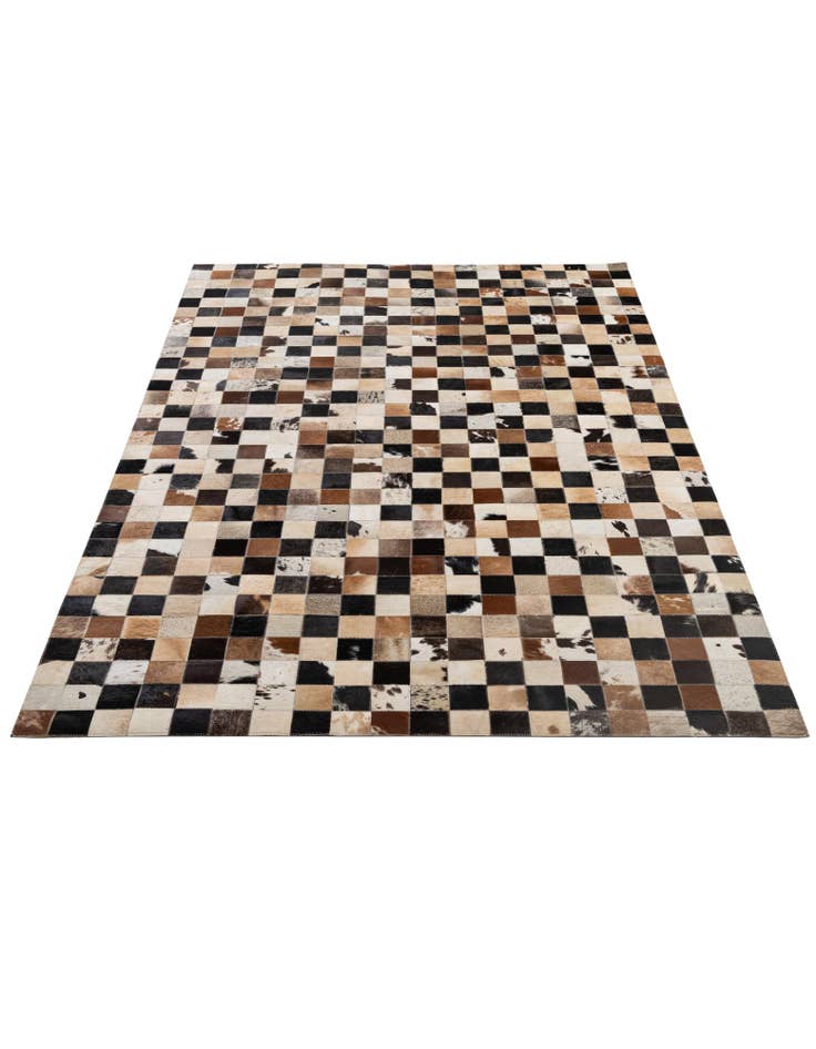 Detail image of 5' 2 x 8' 1 Cowhide - Patchwork Rug