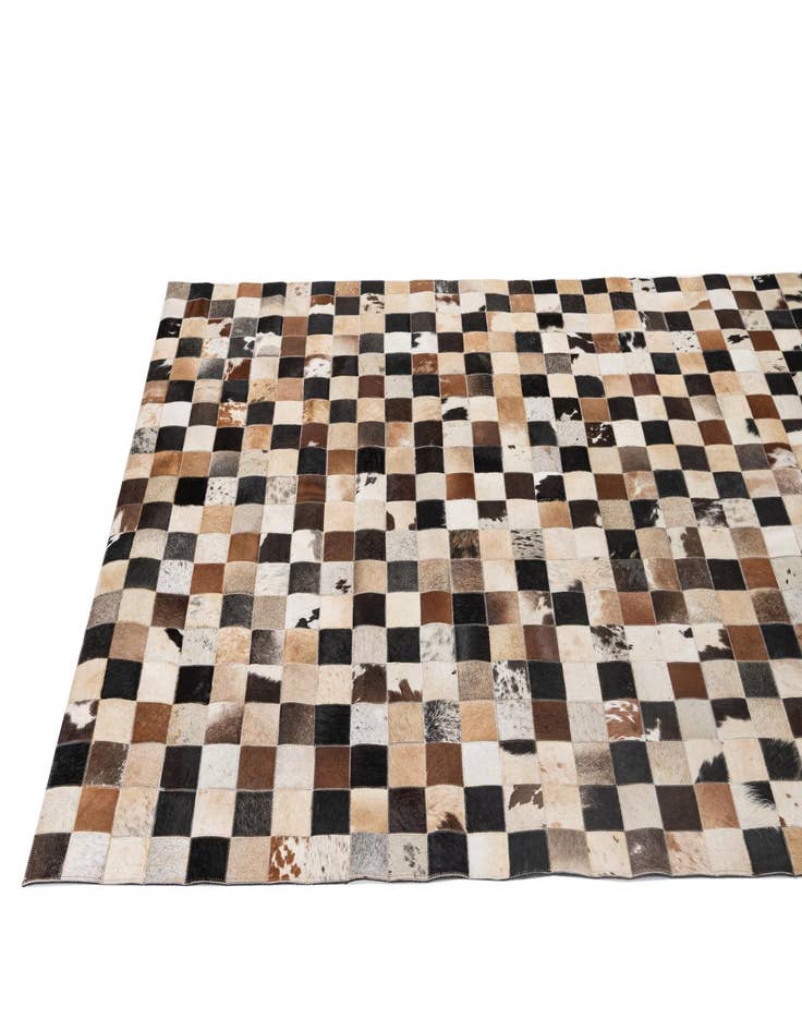 Detail image of 5' 2 x 8' 1 Cowhide - Patchwork Rug