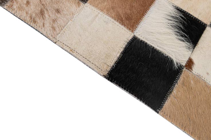 Detail image of 5' 2 x 8' 1 Cowhide - Patchwork Rug
