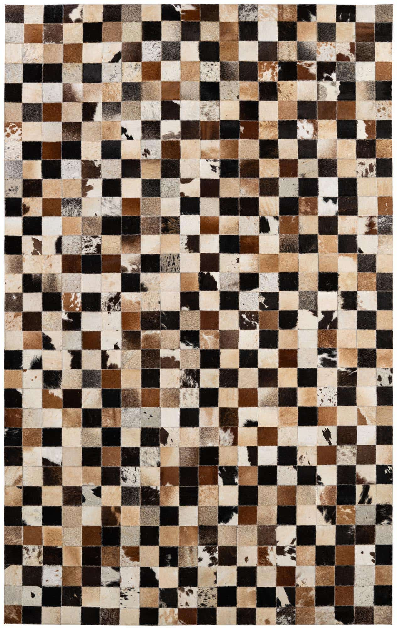 5' 2 x 8' 1 Cowhide - Patchwork Rug