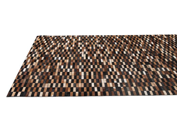 Detail image of 5' 2 x 8' 1 Cowhide - Patchwork Rug
